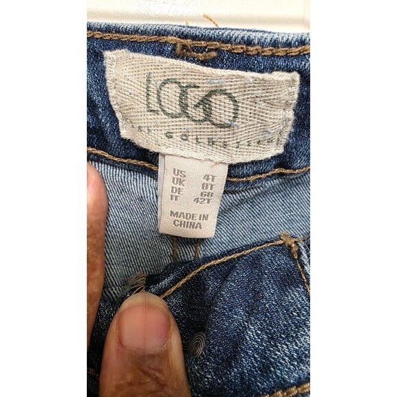 Logo by Lori Goldstein Women's Wide Leg High Waist Denim Jeans Size 4T - Picture 5 of 6